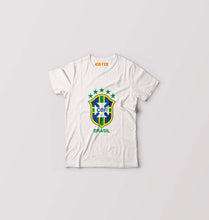 Load image into Gallery viewer, Brazil Football Kids T-Shirt for Boy/Girl-White-Ektarfa.online
