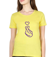 Load image into Gallery viewer, Purple Heart T-Shirt for Women-Yellow-Ektarfa.online
