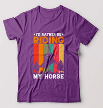 Load image into Gallery viewer, Horse Riding T-Shirt for Men-Purple-Ektarfa.online
