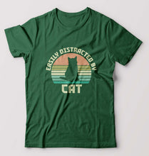Load image into Gallery viewer, Cat T-Shirt for Men-Bottle Green-Ektarfa.online
