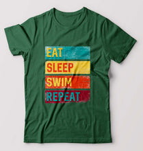 Load image into Gallery viewer, Swimming T-Shirt for Men-Bottle Green-Ektarfa.online
