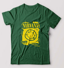 Load image into Gallery viewer, Nirvana T-Shirt for Men-Bottle Green-Ektarfa.online
