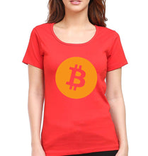 Load image into Gallery viewer, Cryptocurrency Bitcoin T-Shirt for Women-Red-Ektarfa.online

