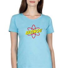 Load image into Gallery viewer, Sheldon Cooper Bazinga T-Shirt for Women-Light Blue-Ektarfa.online
