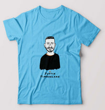 Load image into Gallery viewer, Justin Timberlake T-Shirt for Men-Light Blue-Ektarfa.online
