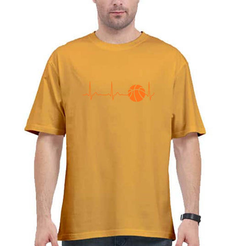 NBA Basketball Oversized T-Shirt for Men-Golden Yellow-Ektarfa.online