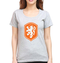 Load image into Gallery viewer, Netherlands Football T-Shirt for Women-Grey Melange-Ektarfa.online
