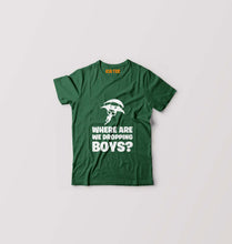 Load image into Gallery viewer, PUBG Where Are We Dropping Boys Kids T-Shirt for Boy/Girl-Dark Green-Ektarfa.online
