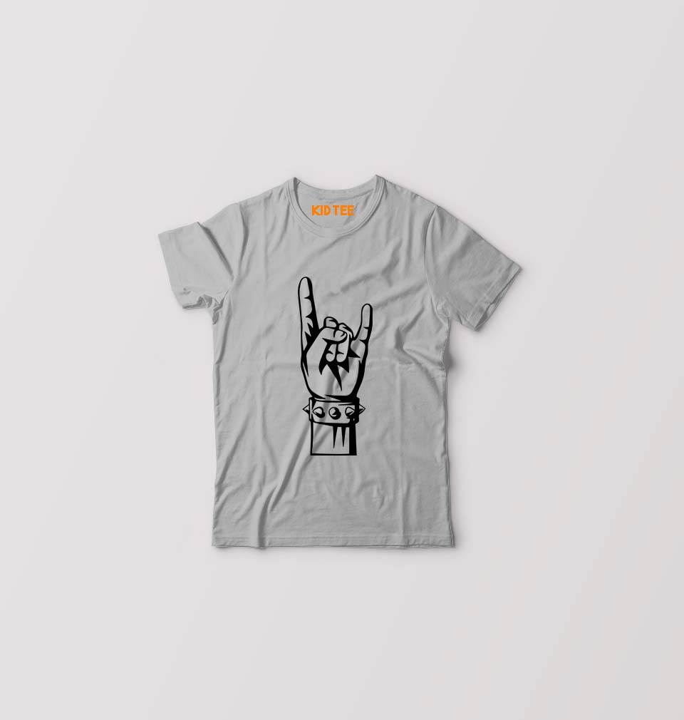The Rock Kids T-Shirt for Boy/Girl-Grey-Ektarfa.online