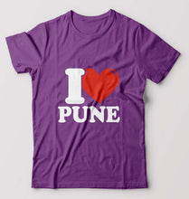 Load image into Gallery viewer, I Love Pune T-Shirt for Men-S(38 Inches)-Purple-Ektarfa.online
