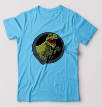 Load image into Gallery viewer, Angry T-Rex Gym T-Shirt for Men-Light Blue-Ektarfa.online
