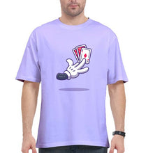Load image into Gallery viewer, Poker Oversized T-Shirt for Men-Lavender-Ektarfa.online
