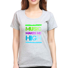 Load image into Gallery viewer, Music T-Shirt for Women-Grey Melange-Ektarfa.online
