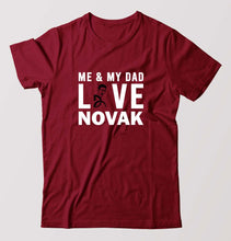 Load image into Gallery viewer, Love Novak Djokovic Tennis T-Shirt for Men-Maroon-Ektarfa.online
