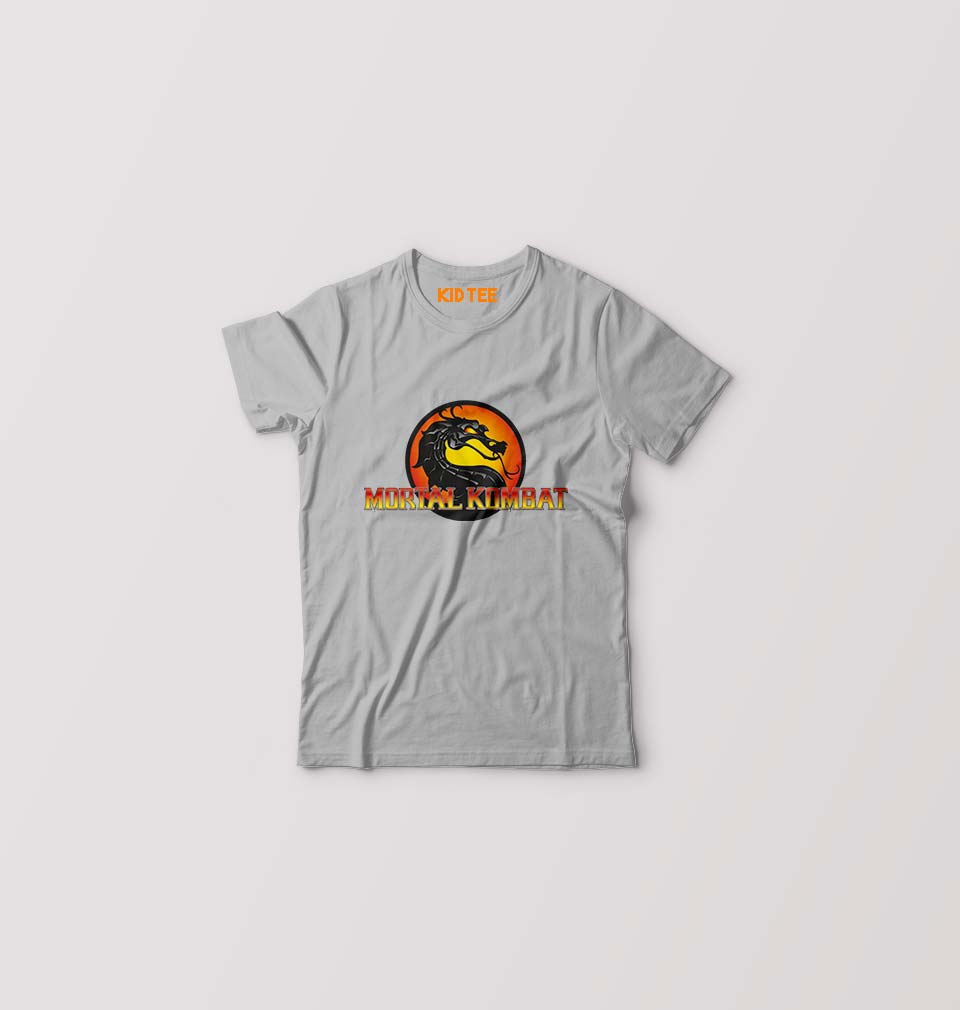 Mortal Kombat Kids T-Shirt for Boy/Girl-Grey-Ektarfa.online