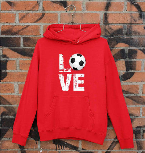 Love Football Unisex Hoodie for Men/Women-Red-Ektarfa.online