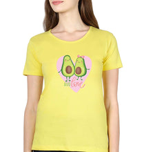 Load image into Gallery viewer, Avocado Love T-Shirt for Women-Yellow-Ektarfa.online
