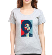 Load image into Gallery viewer, Nina Simone T-Shirt for Women-Grey Melange-Ektarfa.online
