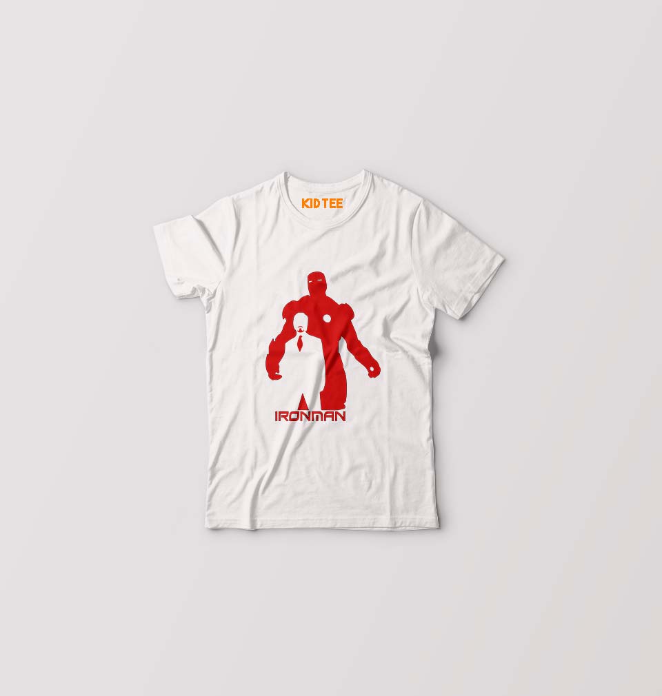 Iron Man Kids T-Shirt for Boy/Girl-White-Ektarfa.online