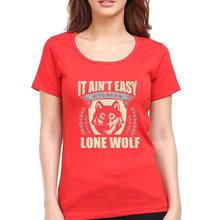 Load image into Gallery viewer, Wolf T-Shirt for Women-Red-Ektarfa.online
