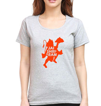 Load image into Gallery viewer, Hanuman Ji (God) T-Shirt for Women-Grey Melange-Ektarfa.online
