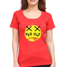 Load image into Gallery viewer, Peg Out T-Shirt for Women-Red-Ektarfa.online
