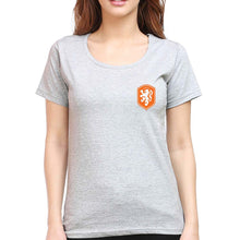 Load image into Gallery viewer, Netherlands Football T-Shirt for Women-Grey Melange-Ektarfa.online
