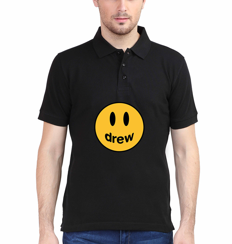 Drew House Polo T-Shirt for Men-Black-Ektarfa.online