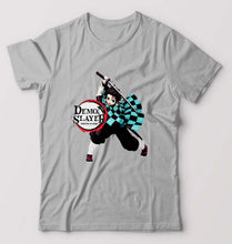 Load image into Gallery viewer, Demon Slayer T-Shirt for Men-Grey Melange-Ektarfa.online
