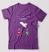 Load image into Gallery viewer, Ladakh Calling T-Shirt for Men-Purple-Ektarfa.online
