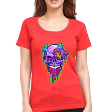Load image into Gallery viewer, Trippy Psychedelic Peace T-Shirt for Women-Red-Ektarfa.online
