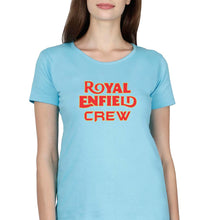 Load image into Gallery viewer, Royal Enfield Crew T-Shirt for Women-Light Blue-Ektarfa.online
