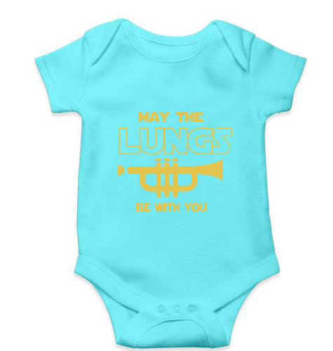 Trumpet Kids Romper For Baby Boy/Girl-0-5 Months(18 Inches)-Skyblue-Ektarfa.online