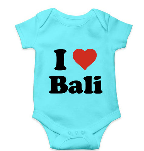 I Love Bali Kids Romper For Baby Boy/Girl-0-5 Months(18 Inches)-Sky Blue-Ektarfa.online