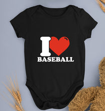 Load image into Gallery viewer, I Love Baseball Kids Romper For Baby Boy/Girl-0-5 Months(18 Inches)-Black-Ektarfa.online
