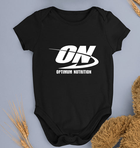 optimum nutrition (ON) Kids Romper For Baby Boy/Girl-0-5 Months(18 Inches)-Black-Ektarfa.online