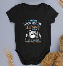 Load image into Gallery viewer, Drummer Kids Romper For Baby Boy/Girl-0-5 Months(18 Inches)-Black-Ektarfa.online
