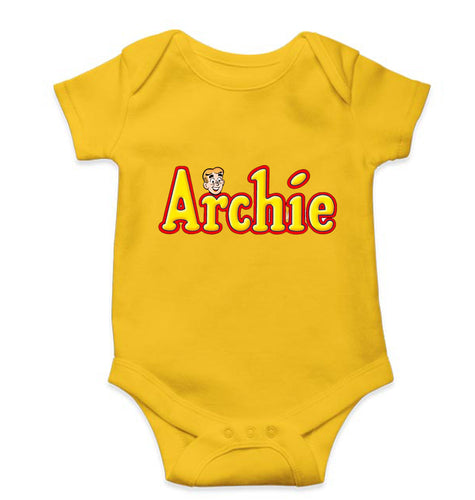 Archie Kids Romper For Baby Boy/Girl-0-5 Months(18 Inches)-Yellow-Ektarfa.online