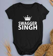 Load image into Gallery viewer, Swagger Singh Kids Romper For Baby Boy/Girl-Black-Ektarfa.online
