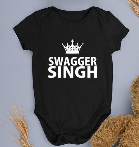 Swagger Singh Kids Romper For Baby Boy/Girl-Black-Ektarfa.online