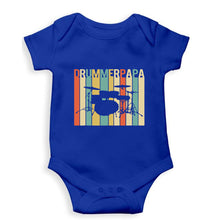 Load image into Gallery viewer, Drummer Papa Kids Romper For Baby Boy/Girl-0-5 Months(18 Inches)-Royal Blue-Ektarfa.online
