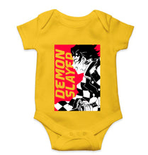 Load image into Gallery viewer, Demon Slayer Kids Romper For Baby Boy/Girl-0-5 Months(18 Inches)-Yellow-Ektarfa.online
