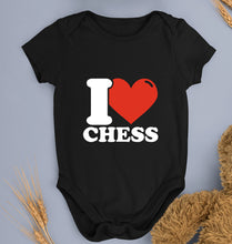 Load image into Gallery viewer, I Love Chess Kids Romper For Baby Boy/Girl-0-5 Months(18 Inches)-Black-Ektarfa.online
