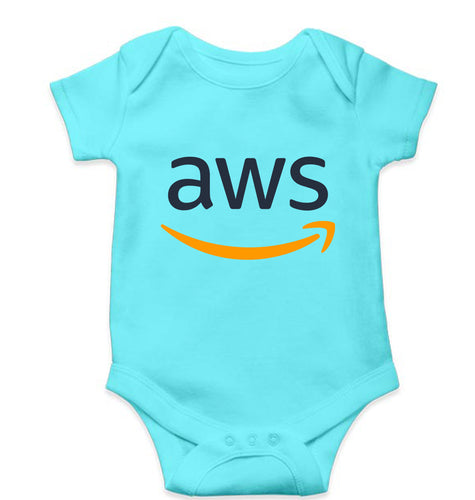 Amazon AWS Kids Romper For Baby Boy/Girl-0-5 Months(18 Inches)-Skyblue-Ektarfa.online