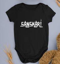 Load image into Gallery viewer, Sanskari Kids Romper For Baby Boy/Girl-0-5 Months(18 Inches)-Black-Ektarfa.online
