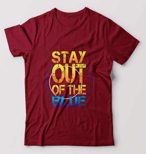 PUBG Stay Out Of The Blue T-Shirt for Men-Maroon-Ektarfa.online