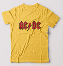 Load image into Gallery viewer, ACDC T-Shirt for Men-Golden Yellow-Ektarfa.online
