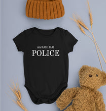 Load image into Gallery viewer, AA Rahi Hai Police Kids Romper For Baby Boy/Girl-0-5 Months(18 Inches)-Black-Ektarfa.online
