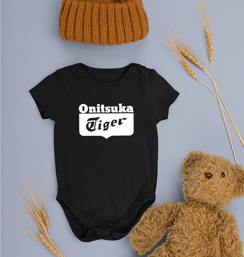 Onitsuka Tiger Kids Romper For Baby Boy/Girl-0-5 Months(18 Inches)-Black-Ektarfa.online