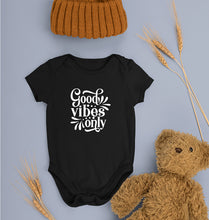 Load image into Gallery viewer, Good Vibes Only Kids Romper For Baby Boy/Girl-0-5 Months(18 Inches)-Black-Ektarfa.online
